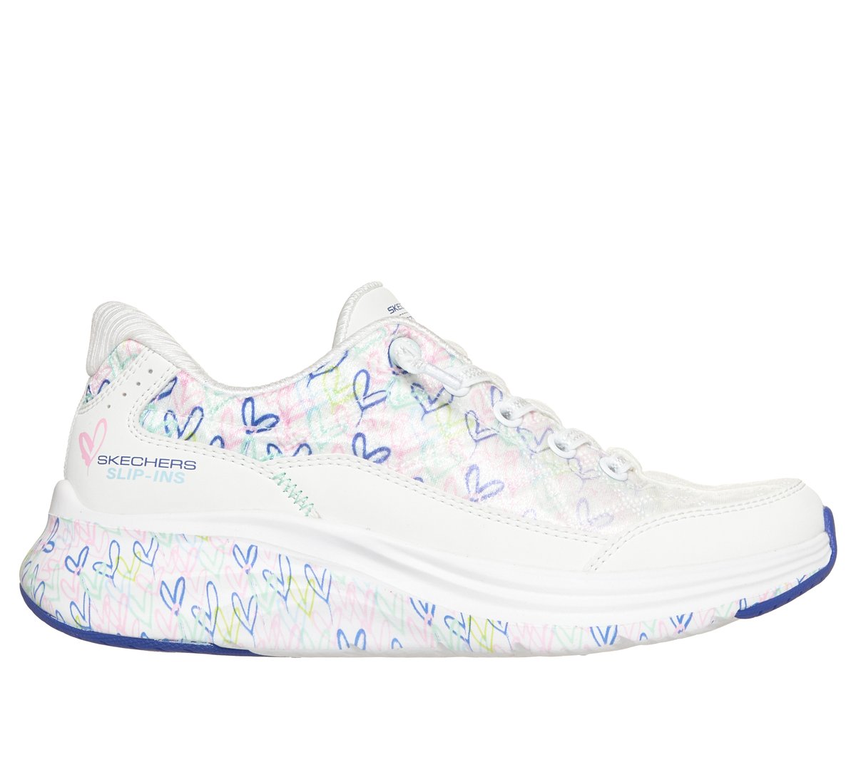 Kids Skechers Slip-ins JGoldcrown: Contour Foam - Cozy Fit Love Notes