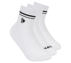 Kids Skechers 3 Pack Girls' Low Crew Ribbed Socks